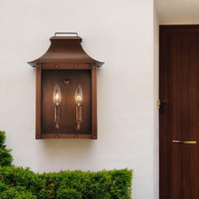 Load image into Gallery viewer, Manchester 2-Light Patina Pocket Wall Light - Cooper