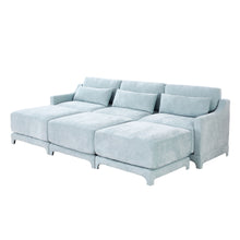 Load image into Gallery viewer, Stylish Sofa With Ottoman And Lumbar Pillows, Ergonomic Design