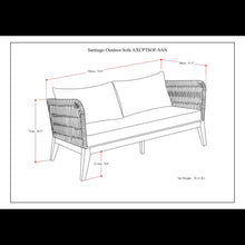 Load image into Gallery viewer, Santiago - Outdoor Sofa - Slate Gray