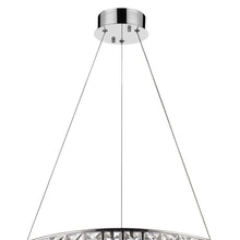 Load image into Gallery viewer, Faux Crystal Bling Ring LED Hanging Light - Silver
