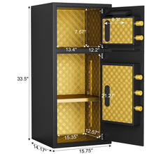 Load image into Gallery viewer, Large Double Door Coin Operated Safe, Digital Security Safe With Fireproof And Waterproof Bag