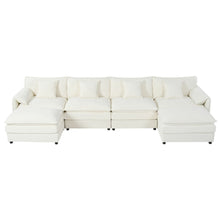 Load image into Gallery viewer, Modern Comfy Deep Seat Modular Sectional Sofa Cloud Couch With Ottoman