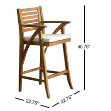 Load image into Gallery viewer, Barstool With Soft Curved Lines And Sturdy Frame (Set of 2) - Brown