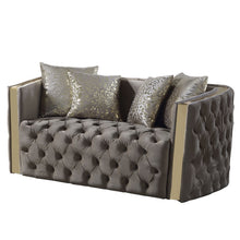 Load image into Gallery viewer, Naomi - Button Tufted Loveseat - Taupe