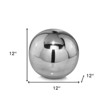 Load image into Gallery viewer, Buffed Decorative Orb Tabletop Sculpture - Silver