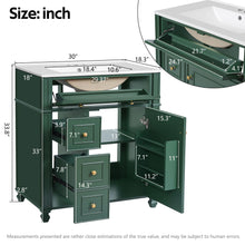 Load image into Gallery viewer, Bathroom Vanity Cabinet With Sink, Soft Close Doors With Door Organizer