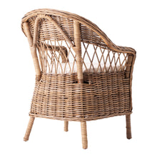 Load image into Gallery viewer, Semi Circle Back Wicker Chairs With Seat Cushions (Set of 2) - Natural