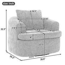 Load image into Gallery viewer, Modern Swivel Barrel Chair With Dual-Layer Cushion