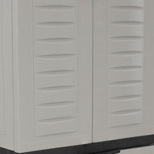 Load image into Gallery viewer, 57" Heavy Duty Plastic Four Door Utility Cabinet - Black / Gray