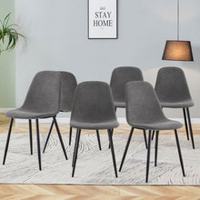 Load image into Gallery viewer, Modern Medieval Style Cushioned Side Chairs Set With Metal Legs For Kitchens