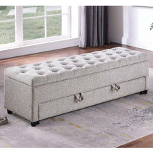 Load image into Gallery viewer, Storage Ottoman With Tufted Seat And Underseat Drawer