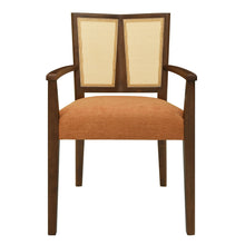 Load image into Gallery viewer, Mid Century Modern Arm Dining Chair Set With Rattan Backrest