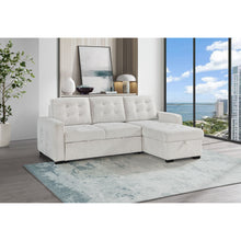 Load image into Gallery viewer, Gustavo - Sofa, Pull Out Bed, Storage Chaise, USB And Cup Holders - Beige