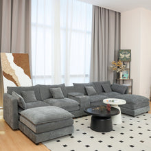 Load image into Gallery viewer, U Shaped Sectional Cloud Couch For Living Room