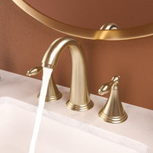 Load image into Gallery viewer, Elegant 2 Handle Widespread Bathroom Faucet With Pop Up Drain And Water Supply Lines