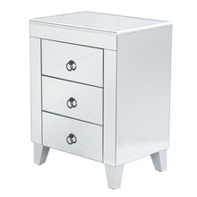 Load image into Gallery viewer, End Table With Three Drawers - Silver