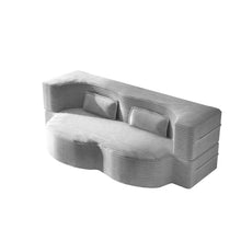 Load image into Gallery viewer, Floor Sofa With 2 Pillows, Convertible Twin Size Mattress For Living Room