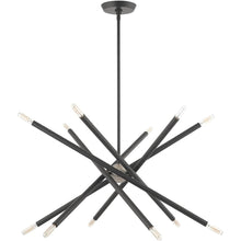 Load image into Gallery viewer, 25" Six Light Dimmable Chandelier With Shades - Gray