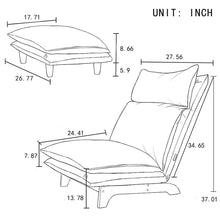 Load image into Gallery viewer, Single Lazy Sofa Chair Leisure Foldable Reclining Chair