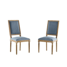 Load image into Gallery viewer, French Country Style Dining Chair With Upholstered Seating And Fluted Legs