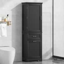 Load image into Gallery viewer, Tall Freestanding Bathroom Storage Cabinet With Adjustable Shelf And 2 Drawers