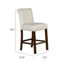 Load image into Gallery viewer, Upholstered Counter Stool With Nailhead Trim (Set of 2)