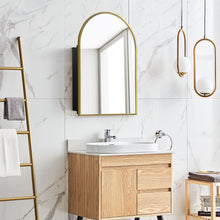 Load image into Gallery viewer, 24" Arch Metal Framed Mirror Set - Gold