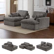 Load image into Gallery viewer, Double Chaise Lounge Chair, Oversized Upholstered Sleeper Cloud Couch
