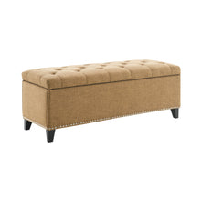 Load image into Gallery viewer, Button-Tufted Storage Ottoman With Safety Close Hinge