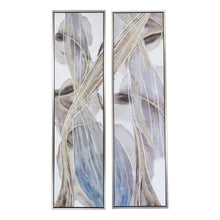 Load image into Gallery viewer, Elongated Modern Abstract Oil Paintings, Wall Art For Living Room Dining Room Bedroom Office Entryway (Set of 2) - Multicolor