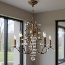 Load image into Gallery viewer, 22'' 5-Light Dimmable Chandelier With Shades - Bronze