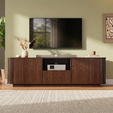 Load image into Gallery viewer, 70" TV Stand With Ample Storage, Curved Corners - Dark Brown