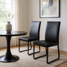 Load image into Gallery viewer, Upholstered Dining Side Chairs (Set of 2) - Black
