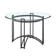 Load image into Gallery viewer, 48" Glass And Iron Round Top Dining Table - Black