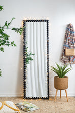 Load image into Gallery viewer, Full Length Mirror With Metal Beaded Frame, Rectangular Oversized Mirror For Living Room Bedroom - Black