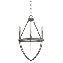 Load image into Gallery viewer, Candle Style Three Light Metal Dimmable Chandelier - Ash Gray