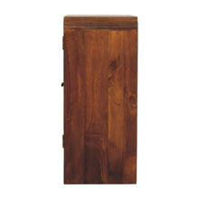 Load image into Gallery viewer, 32" Solid Wood Scallop Edge Accent Cabinet With Two Doors - Brown