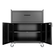 Load image into Gallery viewer, Rolling Metal Tool Storage Cabinet, Lockable Garage Storage Cabinet, Locking Metal Storage Cabinet With Wheels, Rolling Tool Chest, Assembly Required - Black