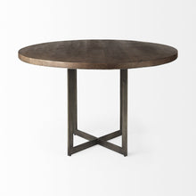 Load image into Gallery viewer, 48" Sled Base Dining Table - Brown / Black