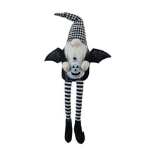 Load image into Gallery viewer, Sitting Gnome With Wings & Plaid Hat, For Halloween Decor