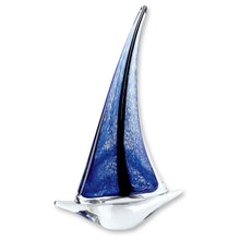 Load image into Gallery viewer, Murano Modern Abstract Tabletop Sculpture (376073) - Clear / Blue