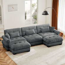 Load image into Gallery viewer, Super Comfort Oversized Modular Sectional Sofa With Movable Ottoman