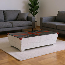 Load image into Gallery viewer, 64" Union Jack Aviator Coffee Table - Silver
