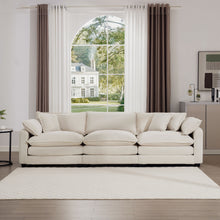 Load image into Gallery viewer, Mid-Century Modern 3 Seater Sectional Sofa With Arm And Throw Pillows