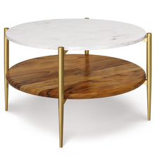 Load image into Gallery viewer, 17" Solid Wood Round End Table - White