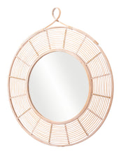 Load image into Gallery viewer, 37" Round Framed Accent Mirror - Natural