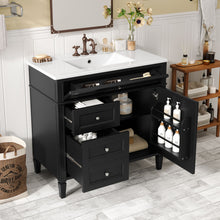 Load image into Gallery viewer, Bathroom Vanity With Top Sink, 2 Drawers And Tip Out Drawer