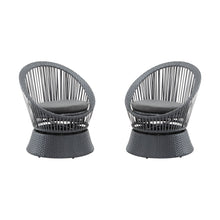 Load image into Gallery viewer, Modern Swivel Wicker Lounge Chair With Round Design