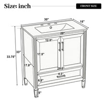 Load image into Gallery viewer, Elegant Fluted Bathroom Vanity With Sink, Soft Close Doors & Drawer