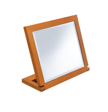 Load image into Gallery viewer, 8" Wood Framed Freestanding Makeup Shaving Tabletop Mirror - Brown